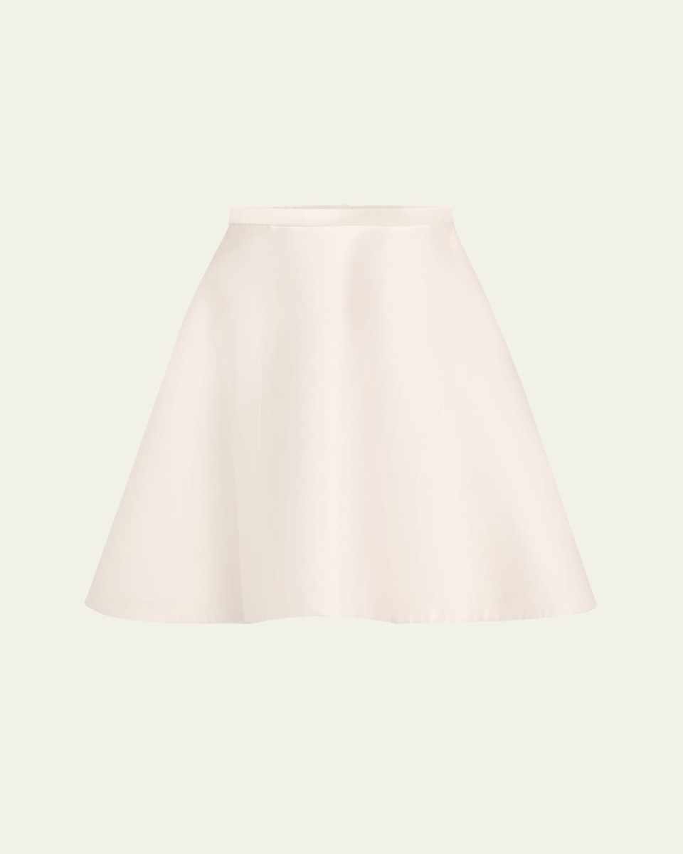 Flared Silk-Blend Midi Skirt